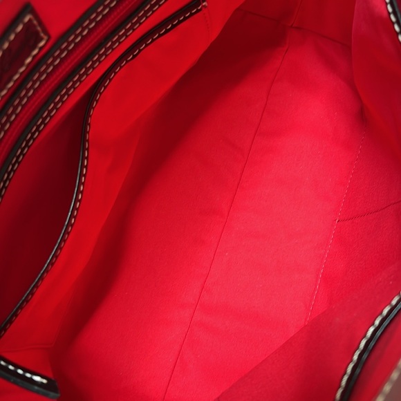 NWOT Dooney Bourke Ostrich Pattern Leather Dome Satchel. - Picture 12 of 13